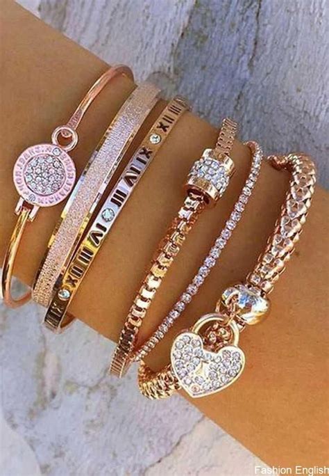 Women's Rose Gold Designer Bracelets .